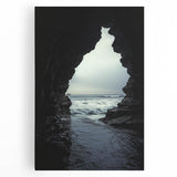 Stretched canvas artwork depicting a vibrant cave landscape scene, showcasing rich colors and intricate details, perfect for enhancing home decor with a natural touch.