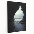 Stretched canvas artwork showcasing a stunning landscape of cave formations, highlighting intricate textures and natural colors, perfect for home decor.