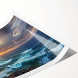 Stunning rolled print of a dramatic cliff landscape, showcasing vibrant colors and intricate details, perfect for home decor or art collection. Packaged securely for safe delivery.