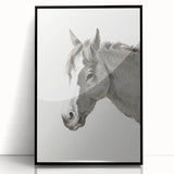 Romanticism Art: Horse Portrait by Jean Bernard Canvas Print
