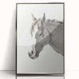Romanticism Art: Horse Portrait by Jean Bernard Canvas Print