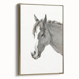 Romanticism Art: Horse Portrait by Jean Bernard Canvas Print