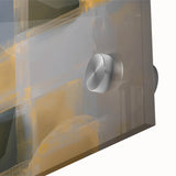 Modern Abstract Bedroom Wall Art – Gold and Gray Canvas Print