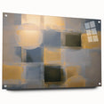 Modern Abstract Bedroom Wall Art – Gold and Gray Canvas Print