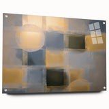 Modern Abstract Bedroom Wall Art – Gold and Gray Canvas Print