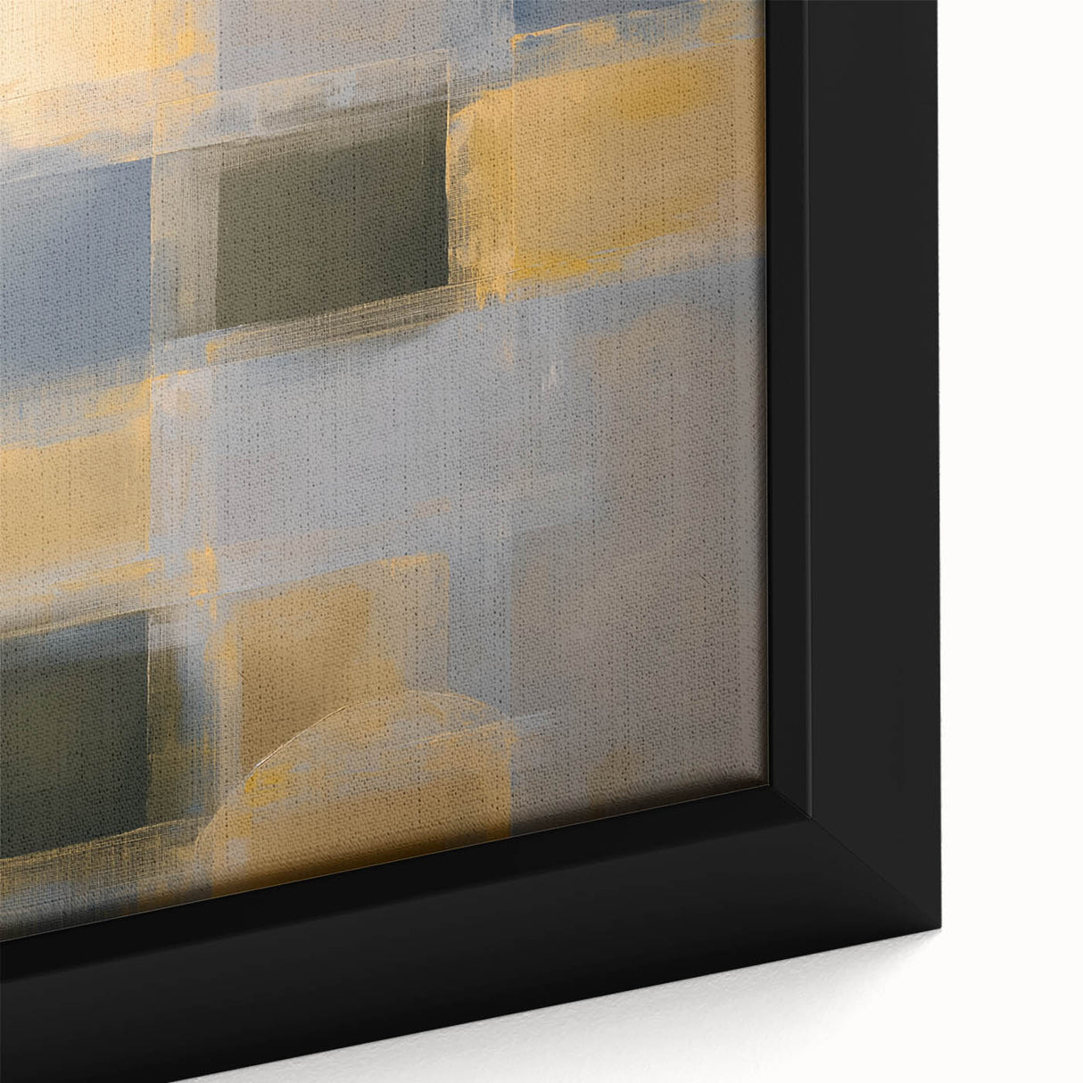 Modern Abstract Bedroom Wall Art – Gold and Gray Canvas Print