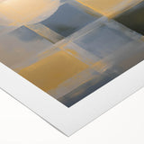Modern Abstract Bedroom Wall Art – Gold and Gray Canvas Print