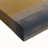 Modern Abstract Bedroom Wall Art – Gold and Gray Canvas Print