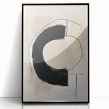 Customizable Dining Area Prints – Modern Black & Beige Canvas