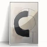 Customizable Dining Area Prints – Modern Black & Beige Canvas