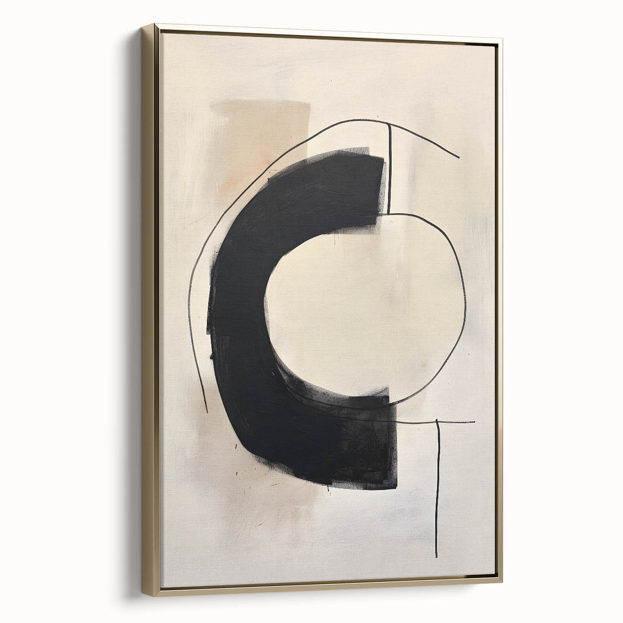 Customizable Dining Area Prints – Modern Black & Beige Canvas