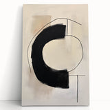 Customizable Dining Area Prints – Modern Black & Beige Canvas