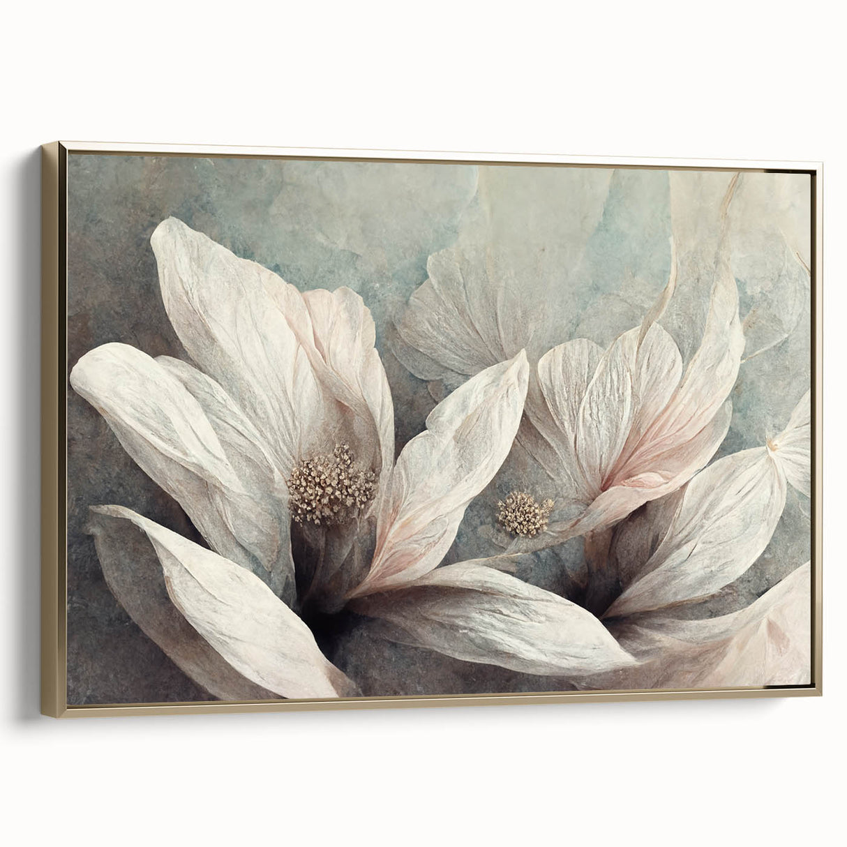 Delicate Floral Living Room Wall Art – Modern Canvas & Print