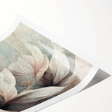 Delicate Floral Living Room Wall Art – Modern Canvas & Print