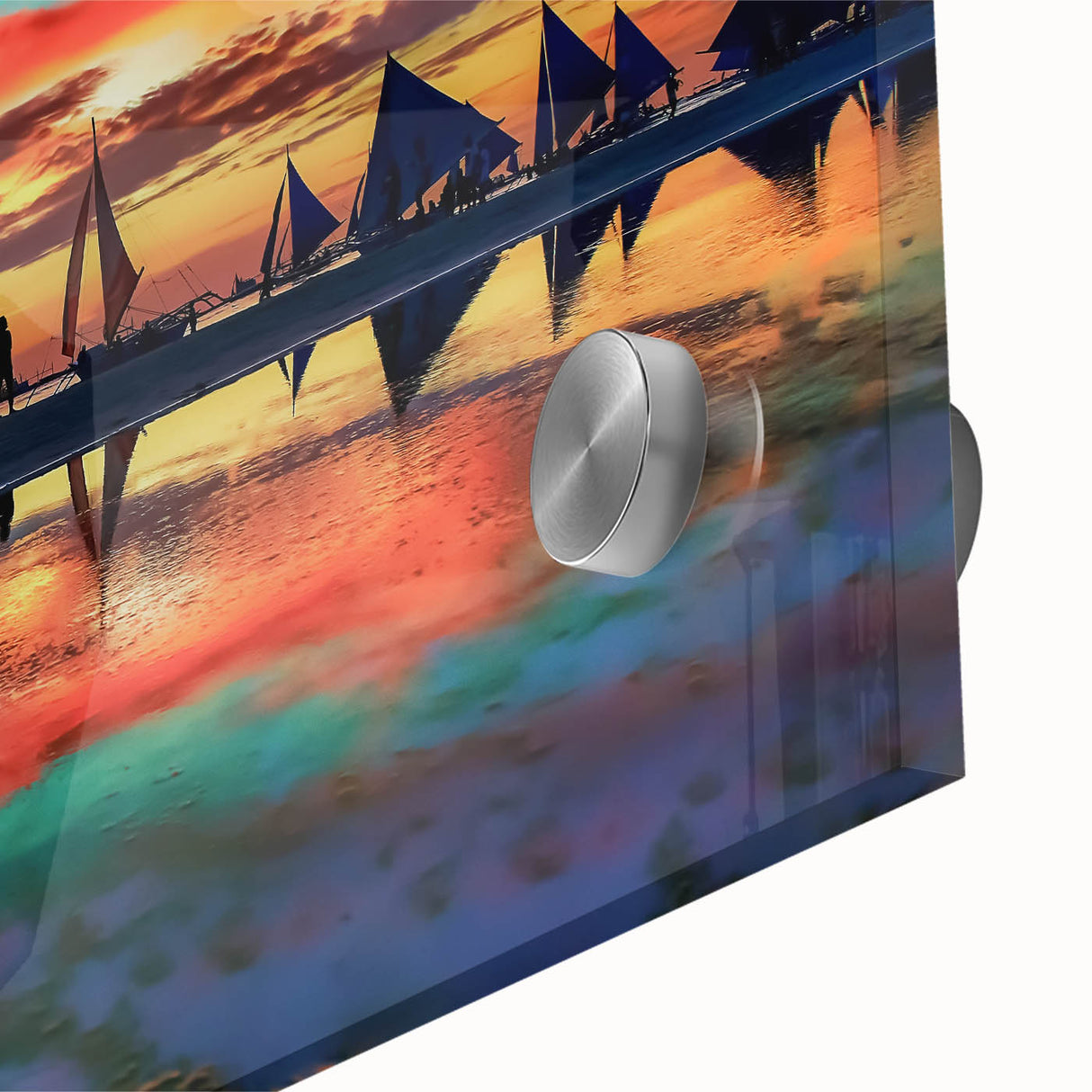 Vibrant Sunset Beach Office Wall Art – Modern Corporate Decor