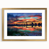 Vibrant Sunset Beach Office Wall Art – Modern Corporate Decor