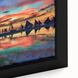 Vibrant Sunset Beach Office Wall Art – Modern Corporate Decor