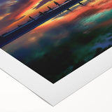 Vibrant Sunset Beach Office Wall Art – Modern Corporate Decor