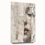 Abstract figurative wall art displayed in a modern acrylic glass frame, showcasing vibrant colors and dynamic shapes, ideal for contemporary home decor.