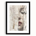 Abstract figurative wall art framed in black, showcasing vibrant colors and dynamic shapes, ideal for modern home decor and artistic expression.
