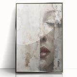 Framed abstract figurative wall art showcasing vibrant colors and dynamic shapes, set in a sleek silver frame, perfect for modern home decor.