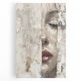 Abstract figurative wall art on stretched canvas, showcasing vibrant colors and dynamic shapes, ideal for modern home decor and artistic interiors.