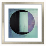 Abstract geometric frame in silver with a mat, showcasing a modern design ideal for contemporary decor, enhancing any living space with elegance and style.