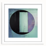 Abstract geometric frame design in white with a mat, showcasing a modern aesthetic suitable for contemporary home decor. The frame is viewed from the front, highlighting its clean lines and minimalist style, perfect for displaying artwork or photographs.