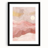 Abstract landscape wall art framed in black, showcasing vibrant colors and intricate textures, perfect for modern home decor. Emphasizes artistic expression and style.