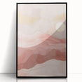Framed abstract landscape wall art featuring vibrant colors and a sleek black frame, perfect for modern home decor. Ideal for enhancing living spaces with artistic flair.