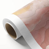 Abstract landscape wall art on rolled canvas, showcasing vibrant colors and fluid shapes, perfect for modern home decor. Packaged securely in a protective tube.