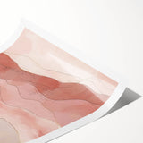 Abstract landscape wall art print showcasing vibrant colors and fluid shapes, rolled up for easy storage and shipment, perfect for modern home decor.