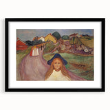 Expressionist Art: Road in Åsgårdstrand Vibrant Canvas Print