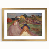 Expressionist Art: Road in Åsgårdstrand Vibrant Canvas Print