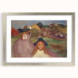 Expressionist Art: Road in Åsgårdstrand Vibrant Canvas Print