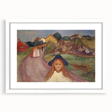 Expressionist Art: Road in Åsgårdstrand Vibrant Canvas Print