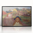 Expressionist Art: Road in Åsgårdstrand Vibrant Canvas Print