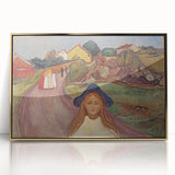 Expressionist Art: Road in Åsgårdstrand Vibrant Canvas Print