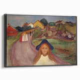 Expressionist Art: Road in Åsgårdstrand Vibrant Canvas Print