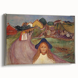 Expressionist Art: Road in Åsgårdstrand Vibrant Canvas Print
