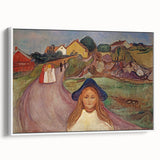 Expressionist Art: Road in Åsgårdstrand Vibrant Canvas Print
