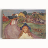 Expressionist Art: Road in Åsgårdstrand Vibrant Canvas Print