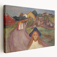 Expressionist Art: Road in Åsgårdstrand Vibrant Canvas Print