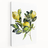 Side view of a large stretched canvas depicting vibrant, colorful fruits, ideal for kitchen wall art.