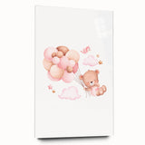 Children’s Wall Decor - Floating Teddy Bear Kids Room Art