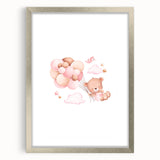 Children’s Wall Decor - Floating Teddy Bear Kids Room Art