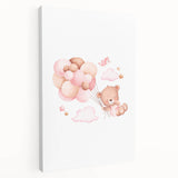 Children’s Wall Decor - Floating Teddy Bear Kids Room Art