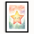 Nursery Wall Art – Smiling Star Stretched Canvas for Kids