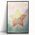 Nursery Wall Art – Smiling Star Stretched Canvas for Kids