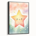 Nursery Wall Art – Smiling Star Stretched Canvas for Kids